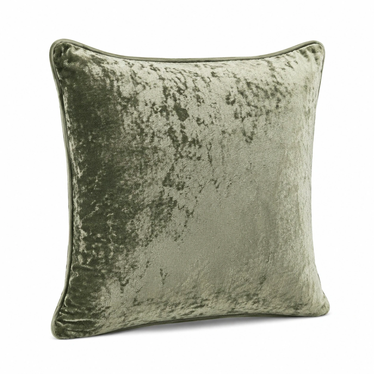 Cuscino decorativo in velluto verde oliva 45x45 cm-JORQELVIN