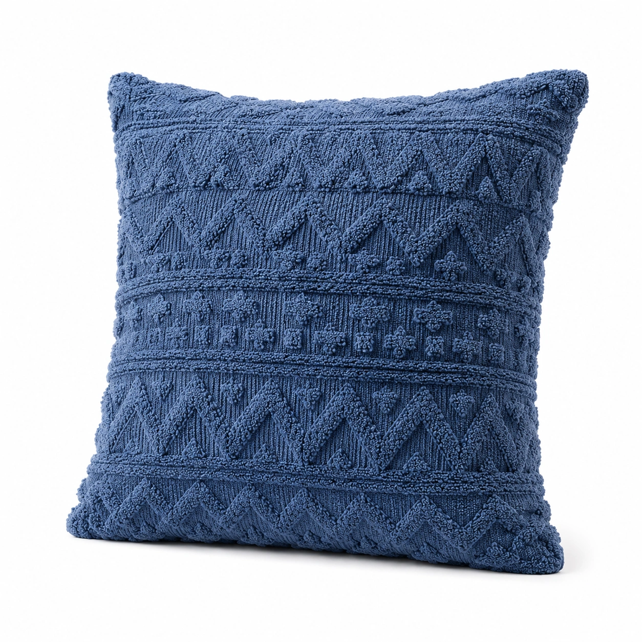 Cuscino Decorativo Blu con Design Geometrico-JORQELVIN