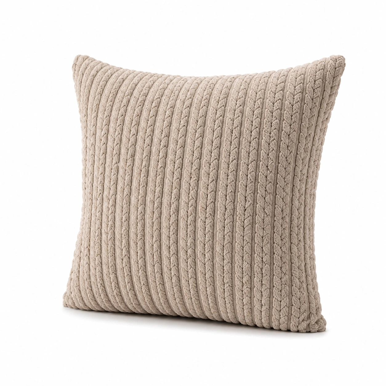 Cuscino decorativo beige intrecciato 45x45 cm-JORQELVIN