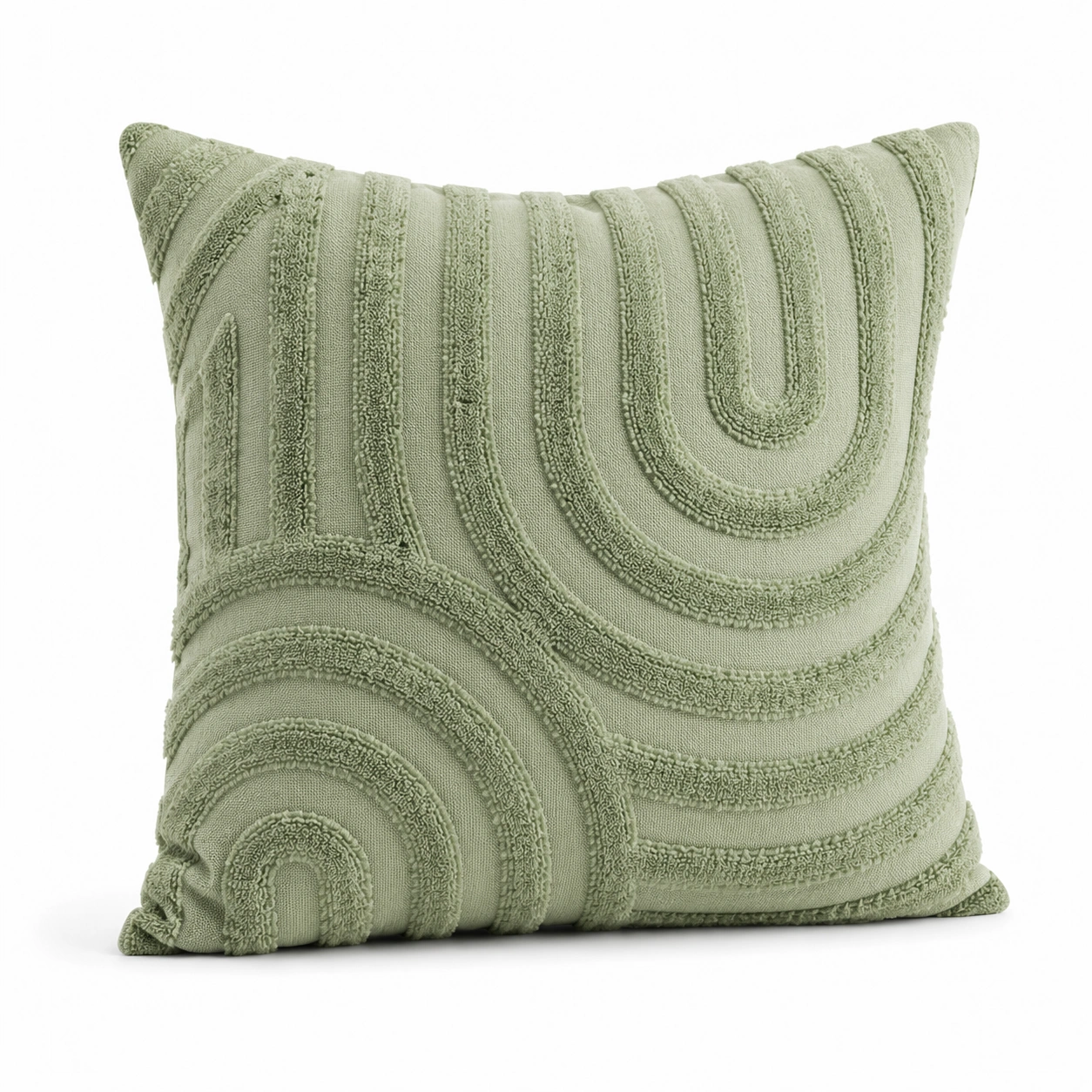 Cuscino Decorativo Verde con Motivo a Rilievo 45x45 cm-JORQELVIN