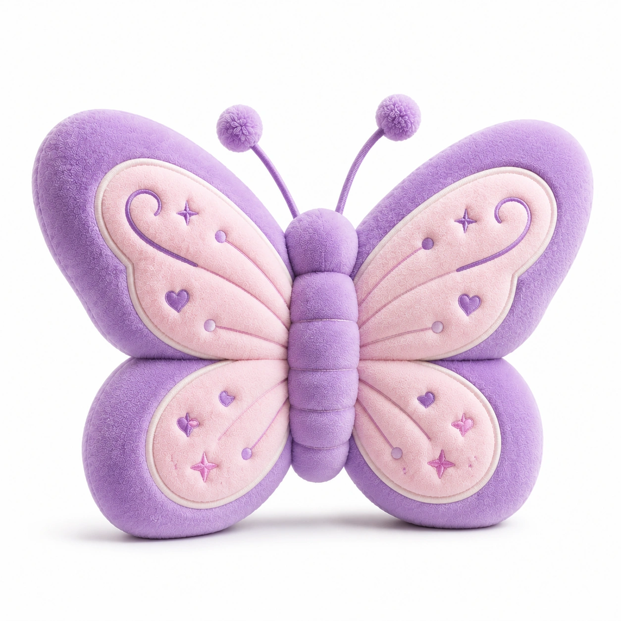 Cuscino a Forma di Farfalla per Bambini Viola e Rosa-JORQELVIN