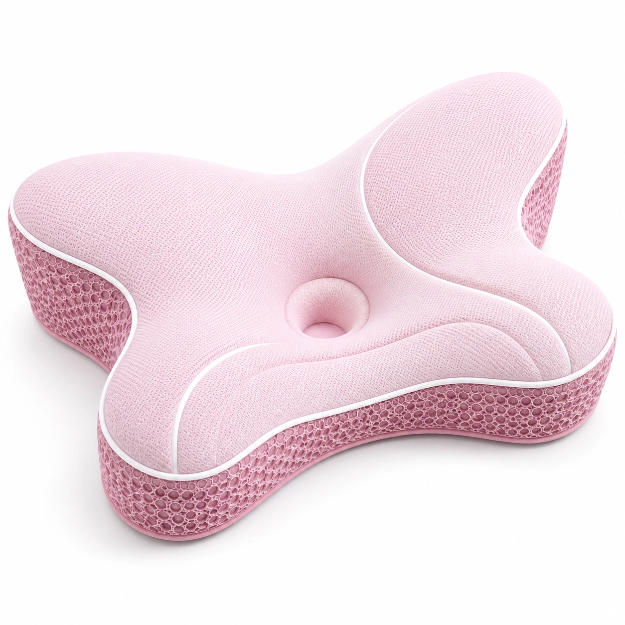 Cuscino Ergonomico Ortopedico a Forma di Farfalla Rosa-JORQELVIN
