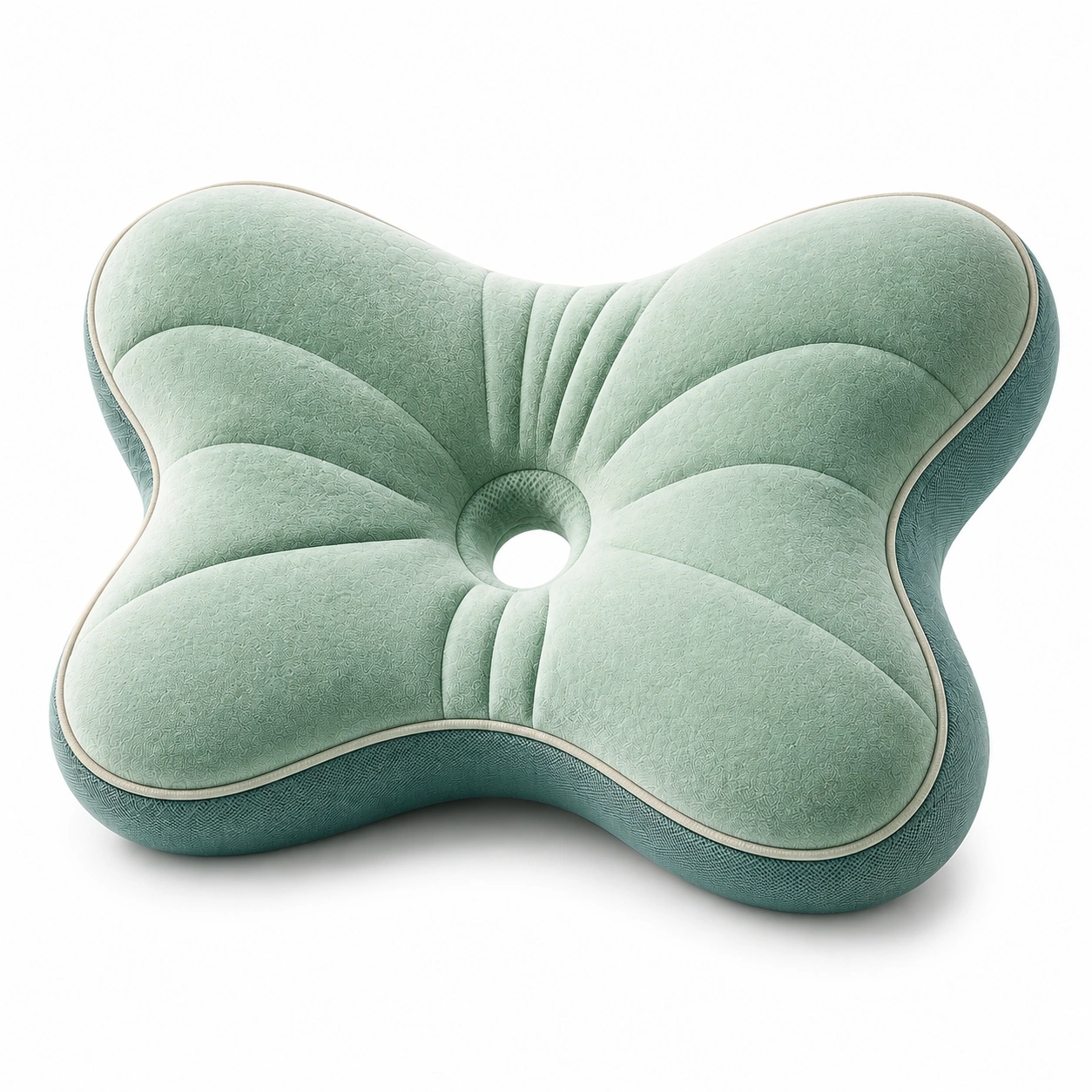 Cuscino Rilassante Ergonomico Verde Acqua 45x45x10cm-JORQELVIN