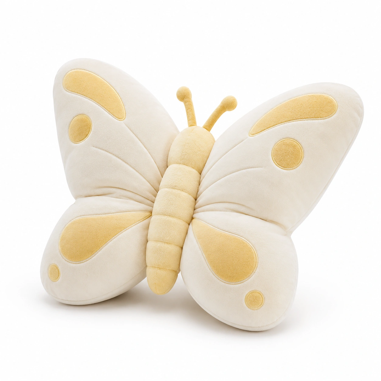 Cuscino Farfalla Decorativo Crema e Giallo-JORQELVIN