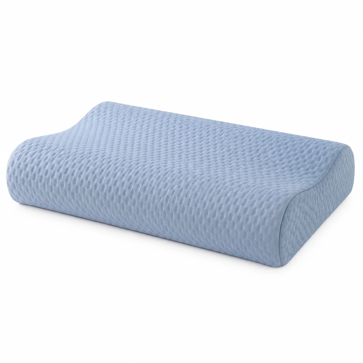 Cuscino ortopedico in memory foam azzurro 50x30x10cm-JORQELVIN
