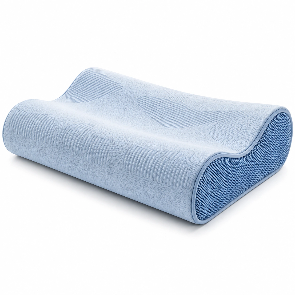 Cuscino Cervicale Ergonomico Memory Foam Azzurro-JORQELVIN