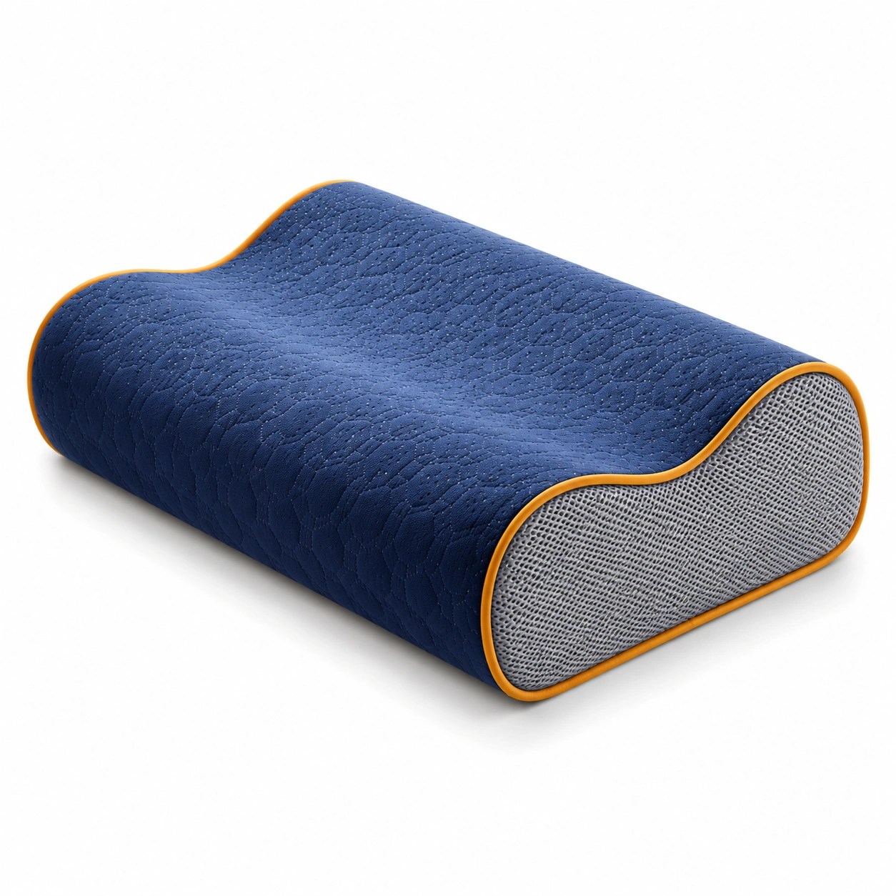 Cuscino Ergonomico Memory Foam Blu e Grigio-JORQELVIN