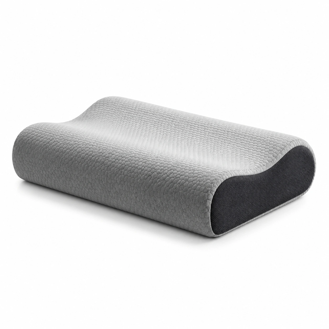 Cuscino Ergonomico Cervicale in Memory Foam Grigio-JORQELVIN