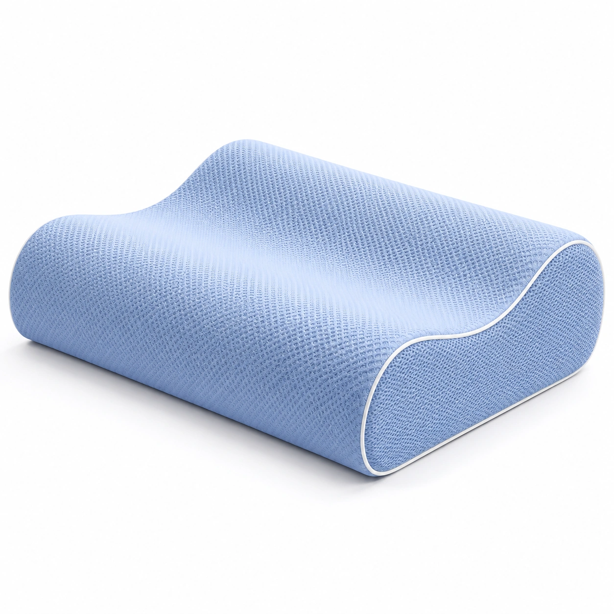 Cuscino ortopedico cervicale ergonomico blu-JORQELVIN