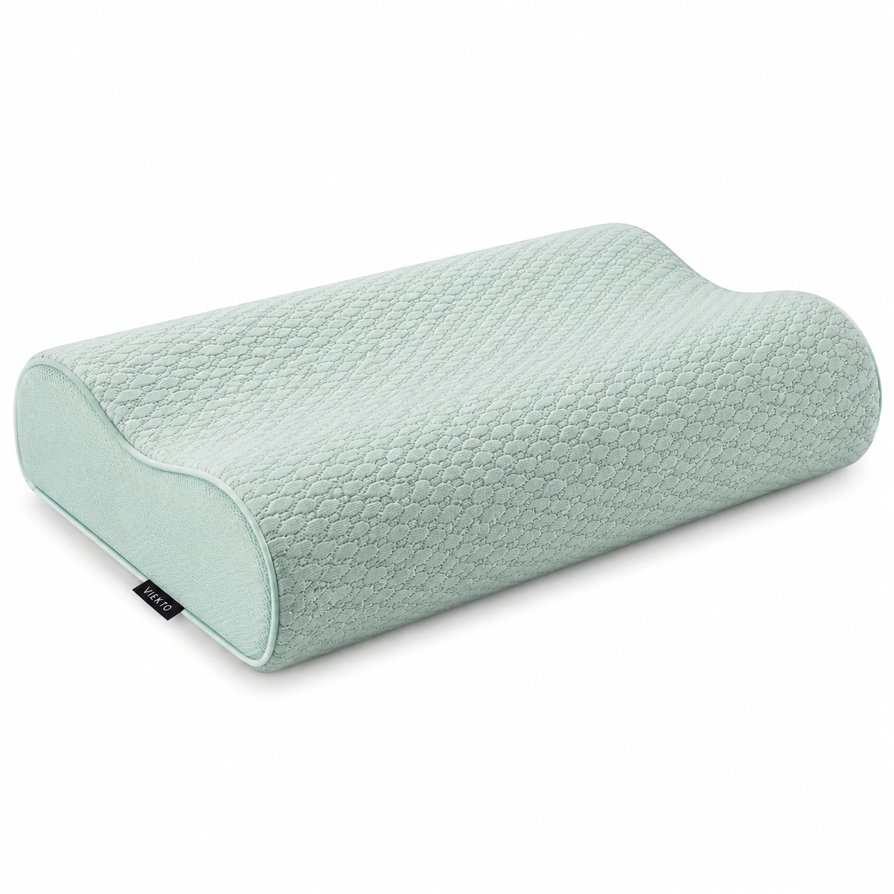 Cuscino Ortopedico Cervicale Memory Foam Celeste, Dimensioni 50x30x10 cm-JORQELVIN