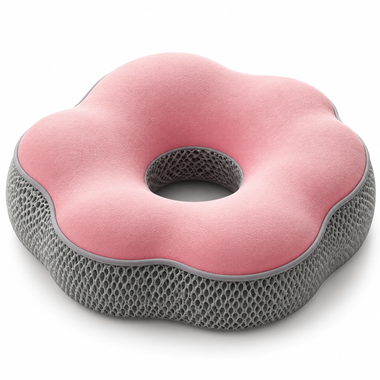 Cuscino Ortopedico Ergonomico Rosa e Grigio per Supporto e Comfort-JORQELVIN