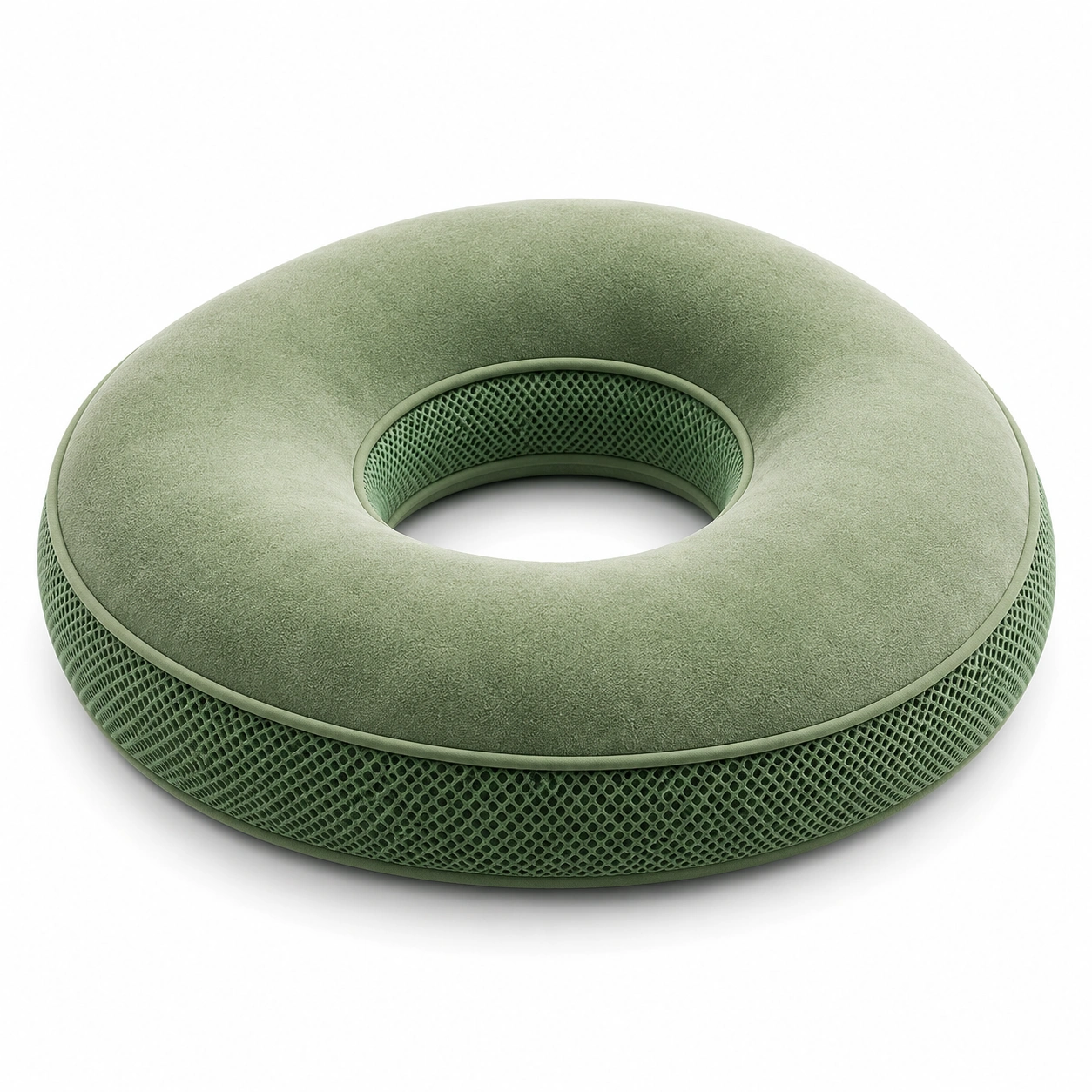 Cuscino Ergonomico Circolare Traspirante Verde-JORQELVIN