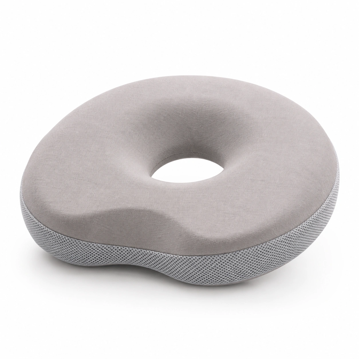 Cuscino Ortopedico Ergonomico a Ciambella Grigio 40x40x10cm-JORQELVIN