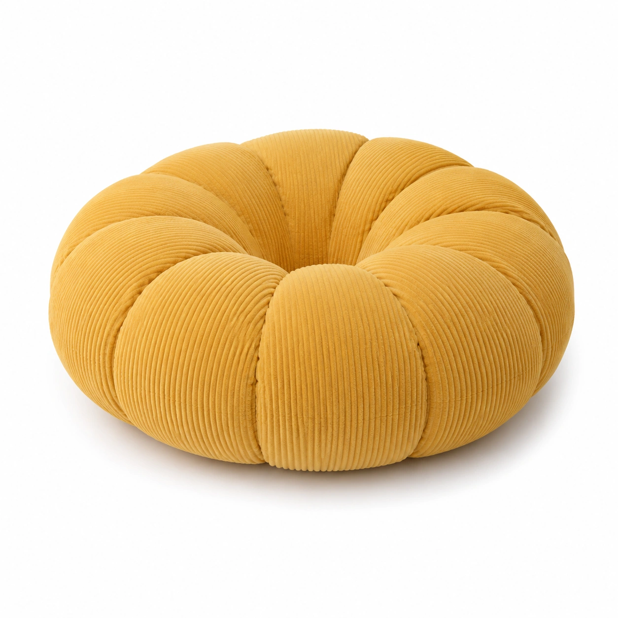 Cuscino Decorativo Tondo Giallo Senape-JORQELVIN