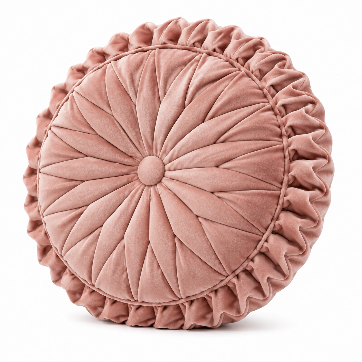 Cuscino Rotondo Decorativo Rosa cipria Elegante-JORQELVIN