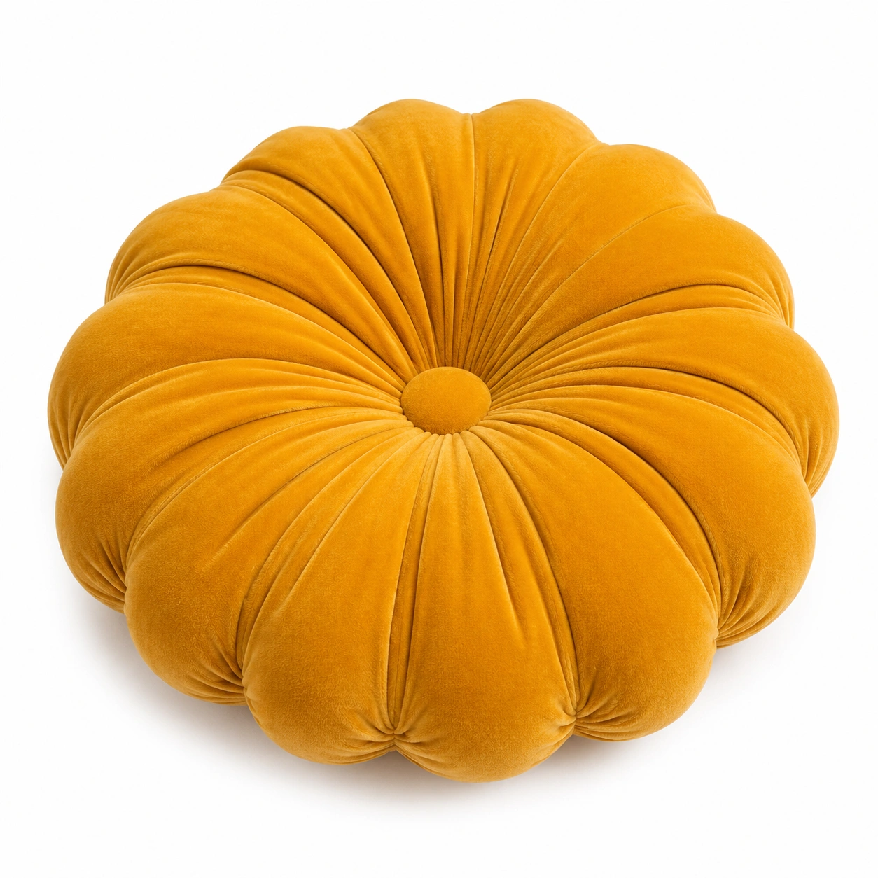 Cuscino rotondo decorativo giallo senape-JORQELVIN