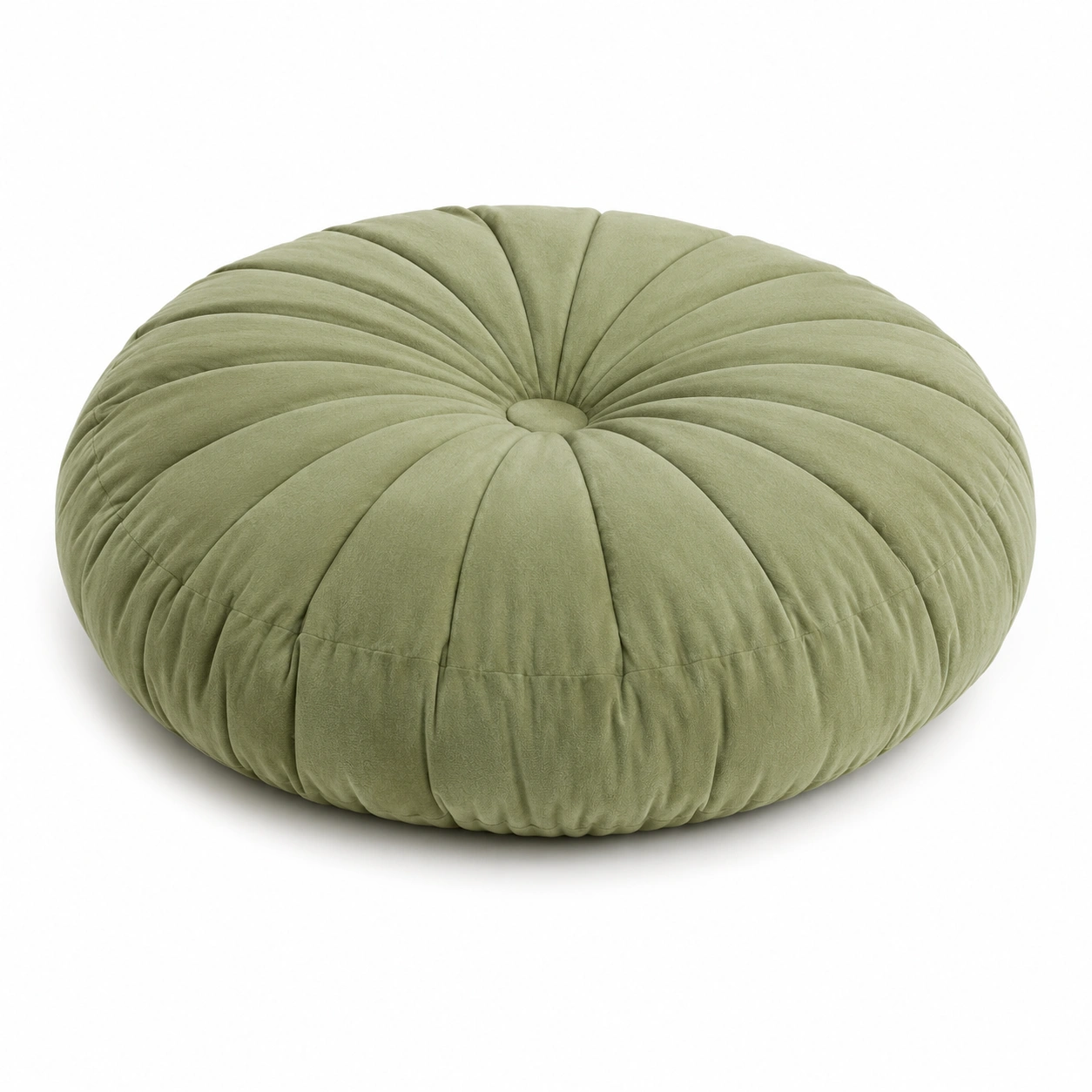Cuscino Rotondo Imbottito Verde 60x60x15cm-JORQELVIN
