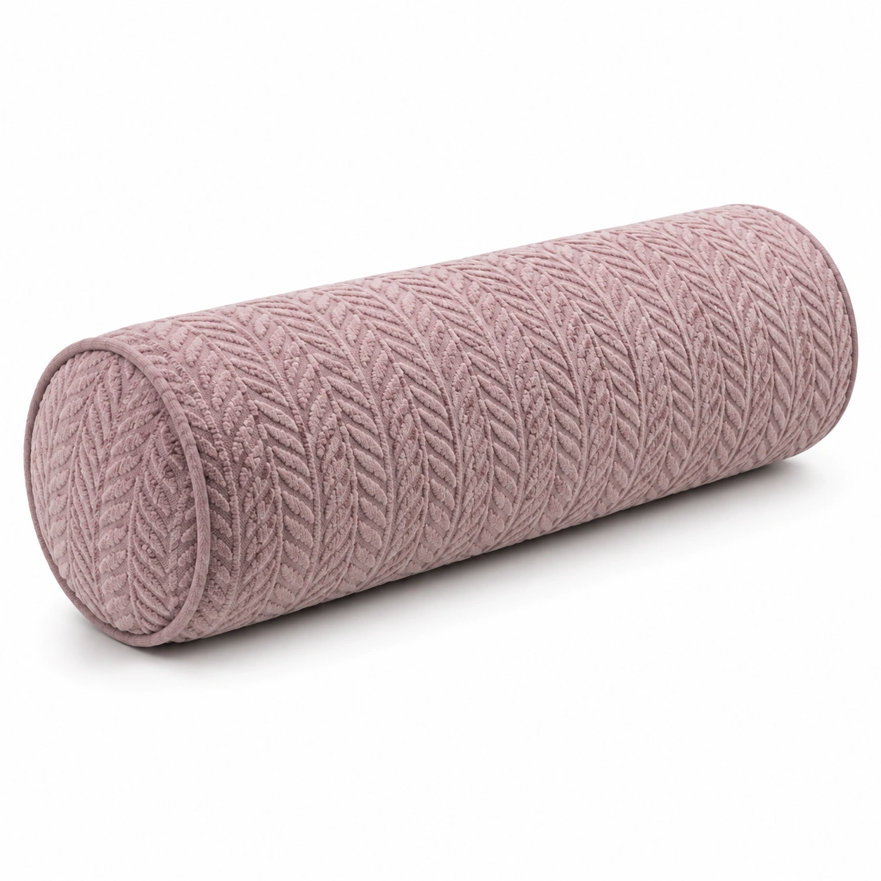 Cuscino a Rullo Decorativo Intrecciato Rosa-JORQELVIN