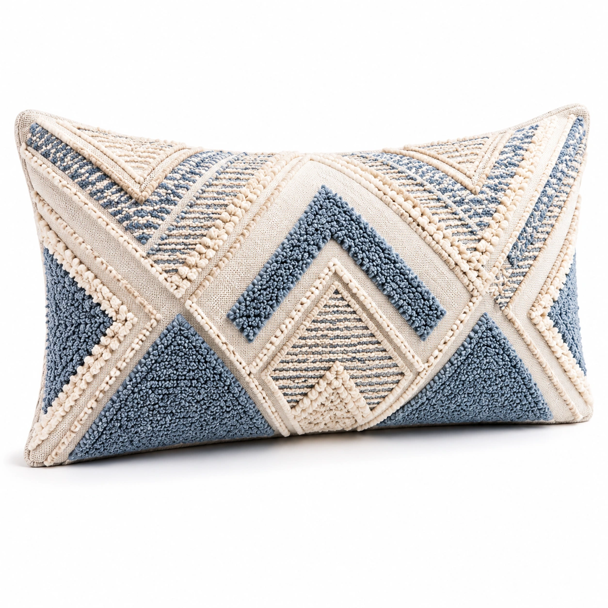 Cuscino Decorativo Geometrico Blu e Beige-JORQELVIN