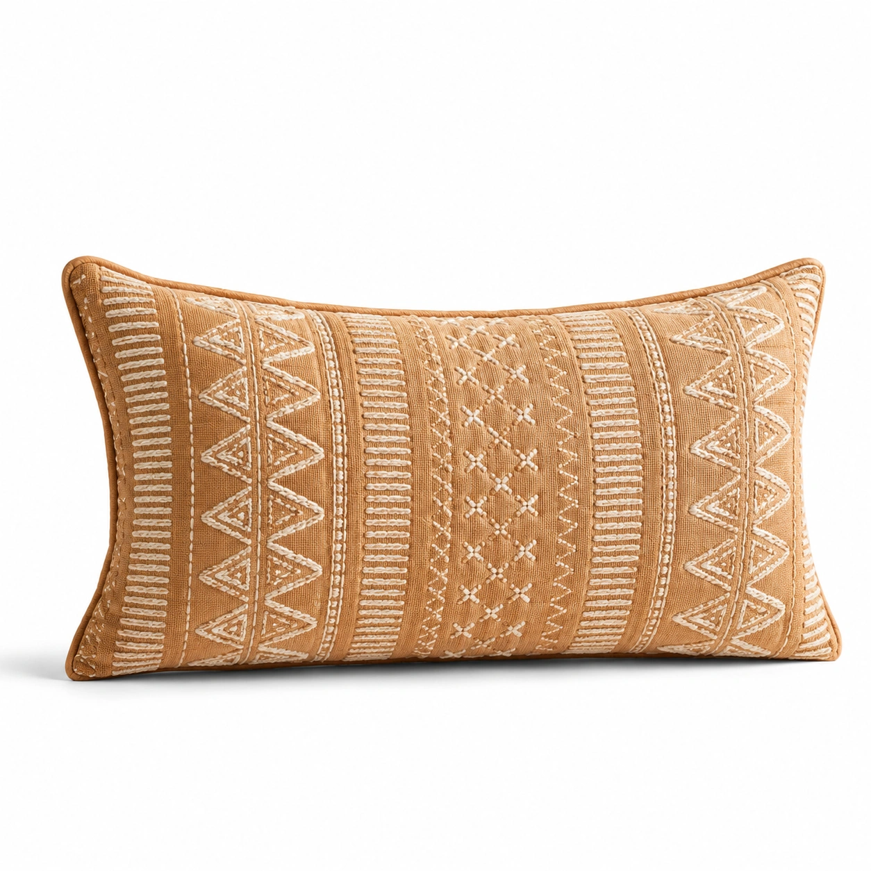 Cuscino Decorativo Ricamato Rettangolare Arancione-JORQELVIN