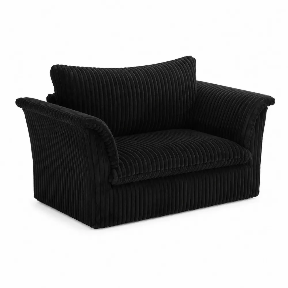Dwuosobowa sofa welurowa czarna