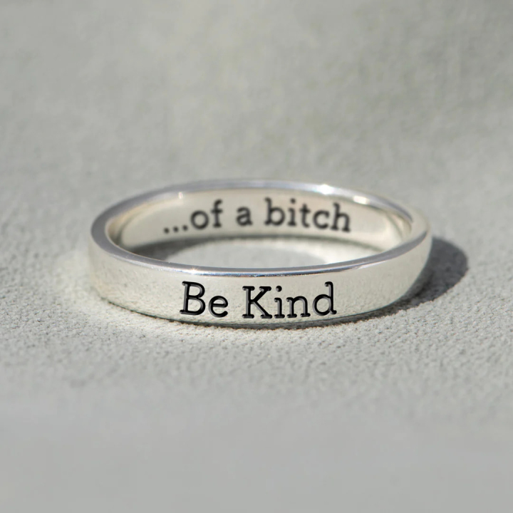 🎉40% OFF for New Year🎇Be Kind...of a b**** Mantra Ring