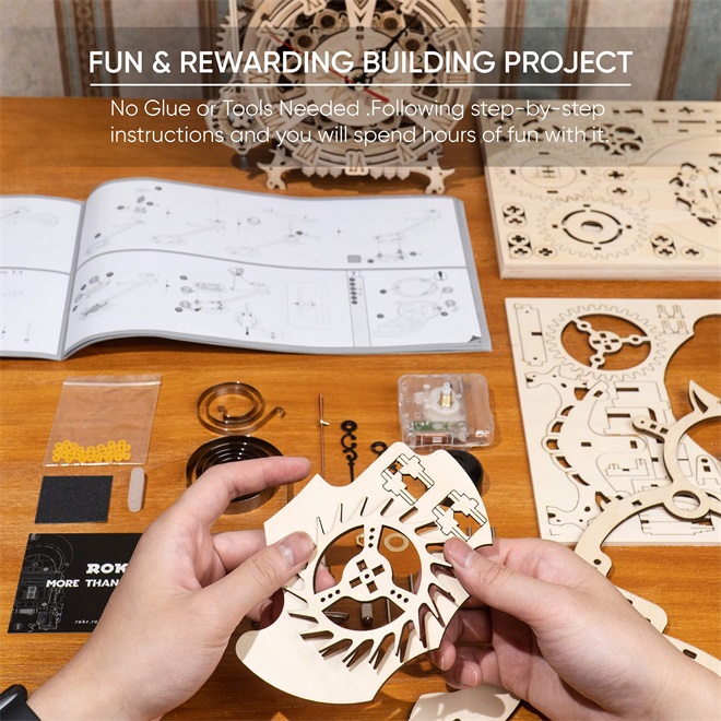 Super Wooden Mechanical Model Puzzle Set