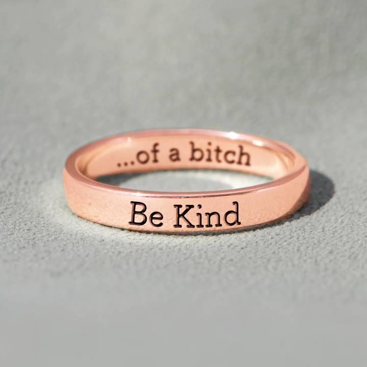 🎉40% OFF for New Year🎇Be Kind...of a b**** Mantra Ring