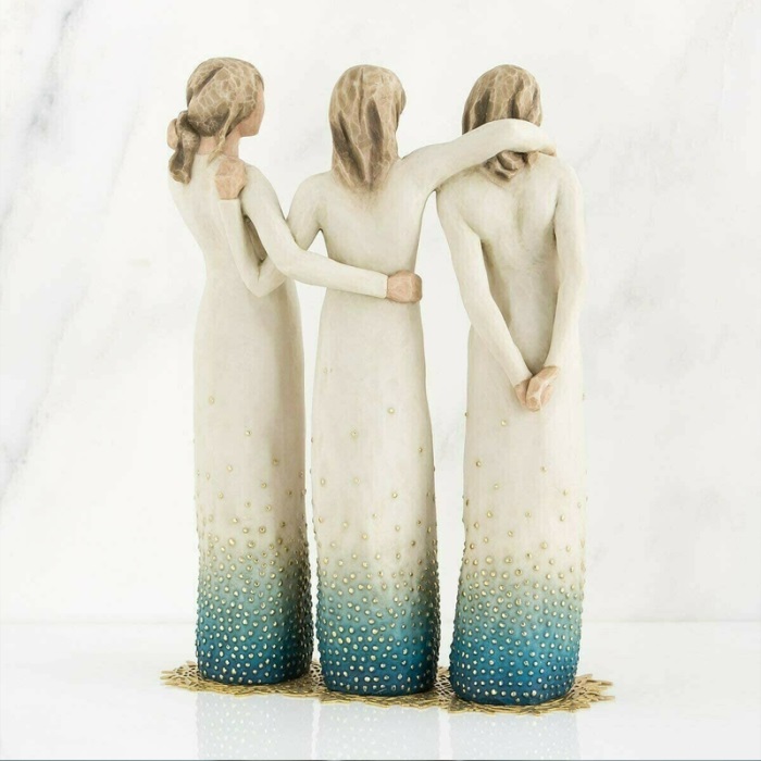 By My Side, Hand-Painted Art Ornament👯‍♀