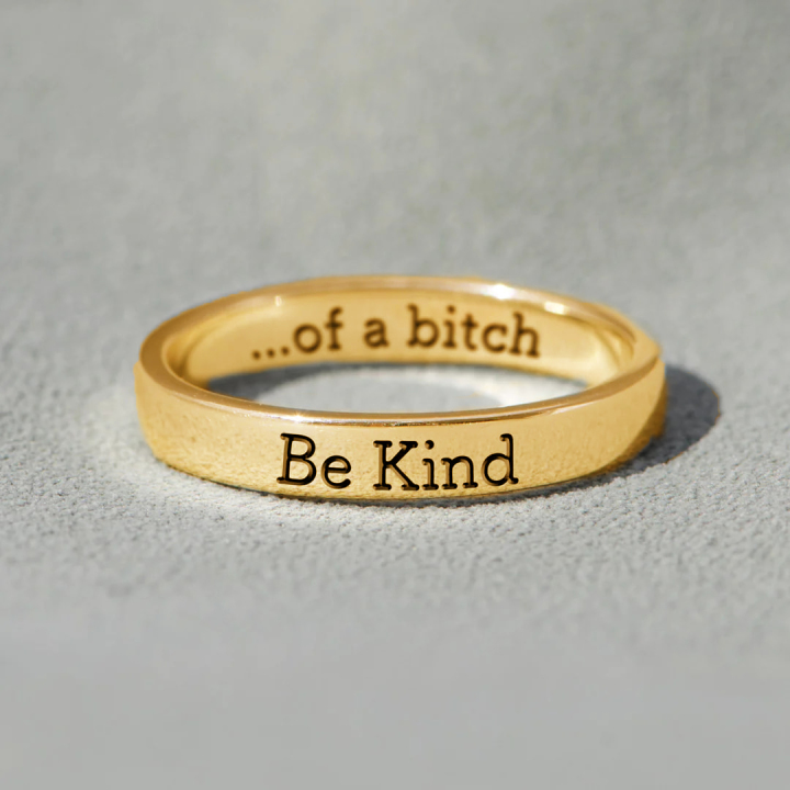 🎉40% OFF for New Year🎇Be Kind...of a b**** Mantra Ring
