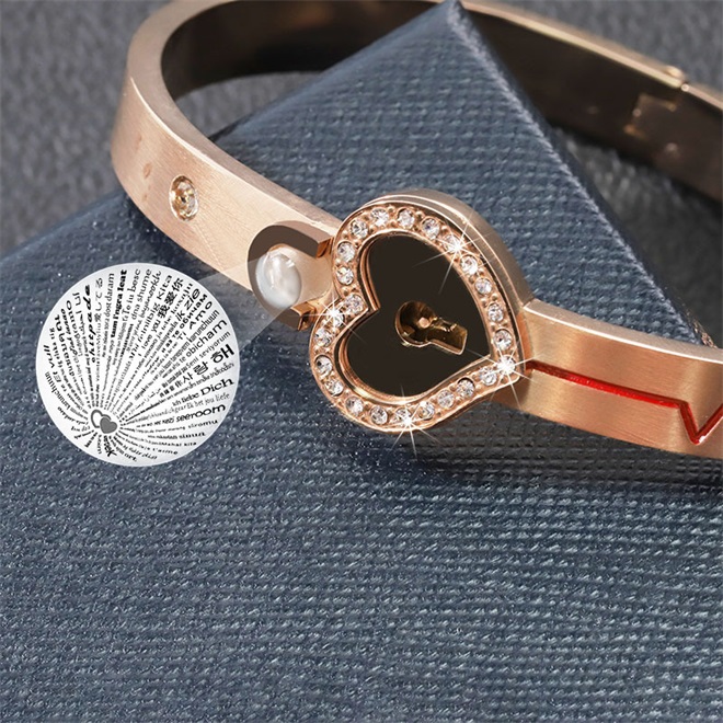 Key to My Heart Couple Key Necklace and Love Lock Bracelet Gift Set