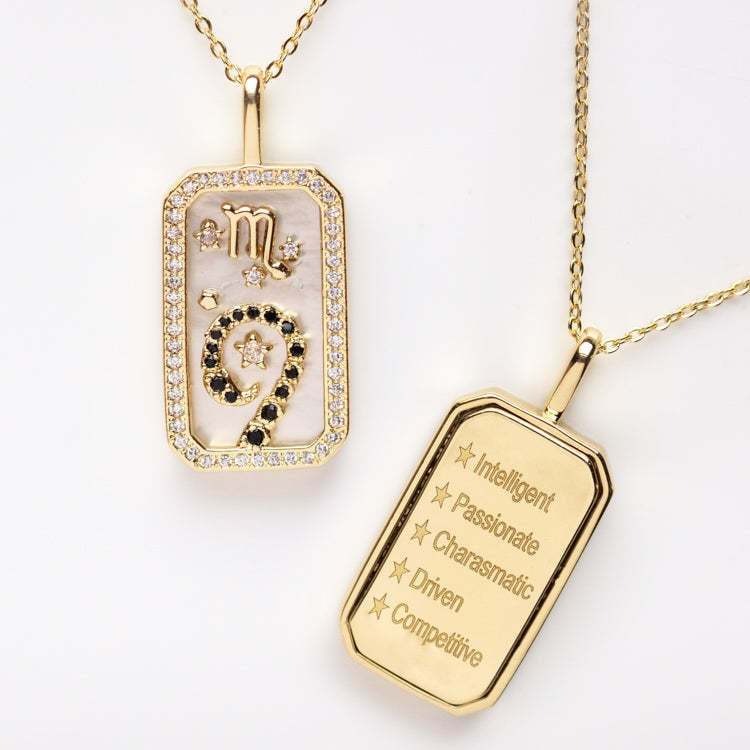 BELOVEJEWEL PEARL ZODIAC NECKLACE-belovejewel.com
