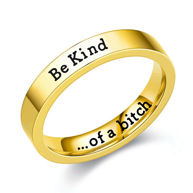 🎉40% OFF for New Year🎇Be Kind...of a b**** Mantra Ring
