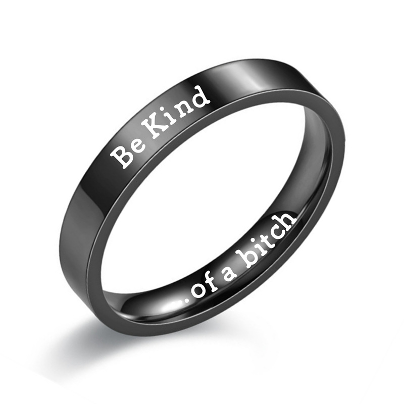 🎉40% OFF for New Year🎇Be Kind...of a b**** Mantra Ring