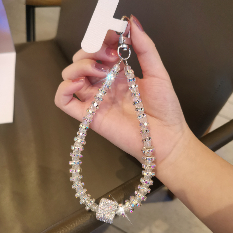 ✨2024 Valentine’s Day Gifts🎁 - Sparkling Diamond Square Rhinestone Phone Lanyard