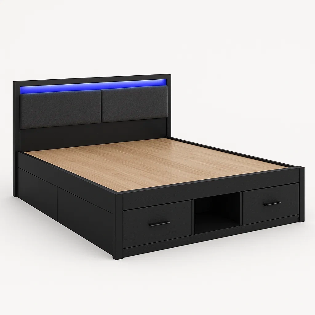 Schlafzimmermöbel,Bett mit Stauraum-FURNIELUME