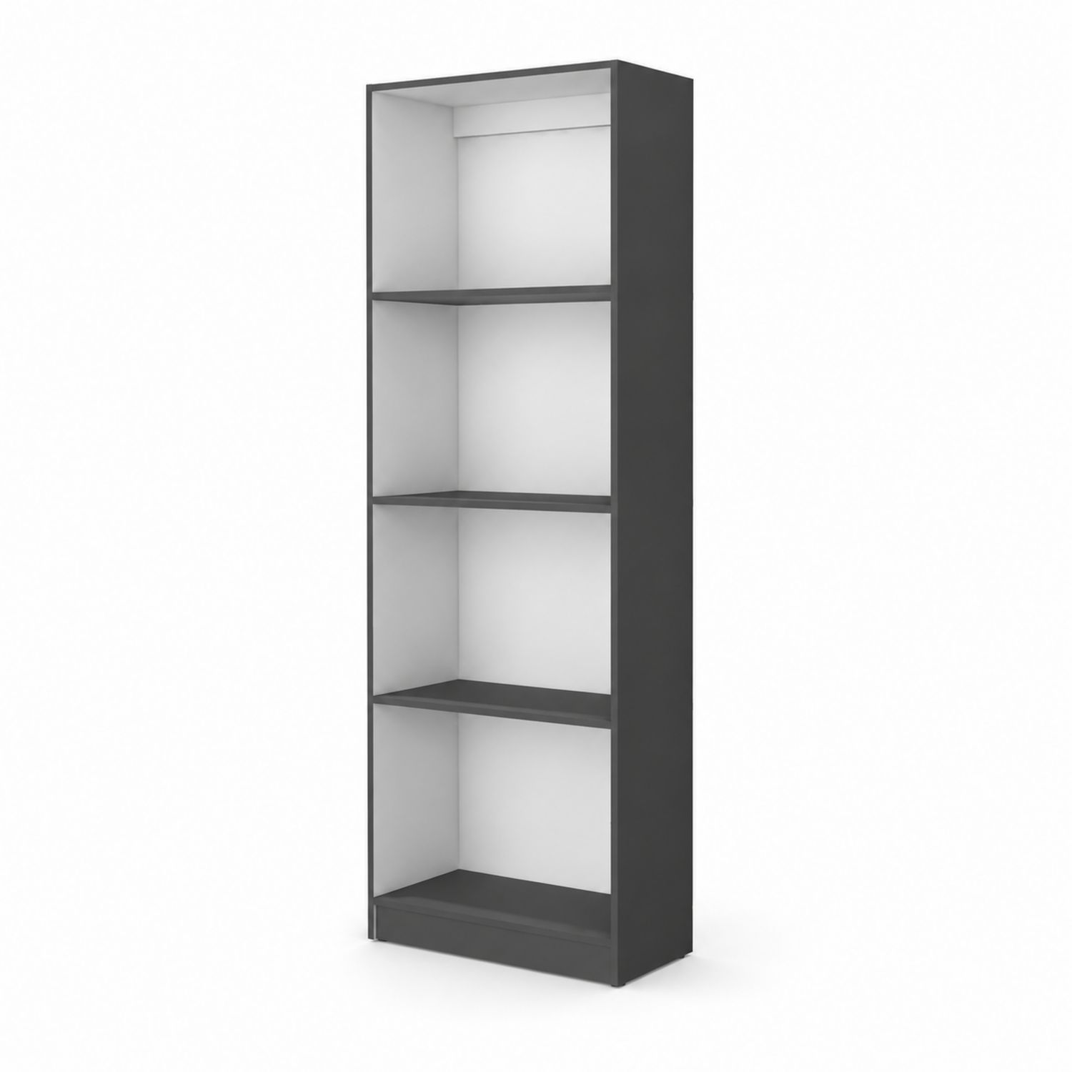 Regal MDF 4 Fächer Schwarz/Weiß