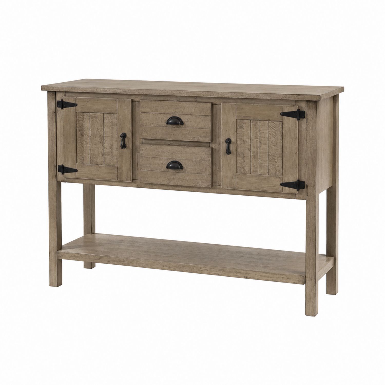 Sideboard Holz Eichenholz 120x40x85cm Natur