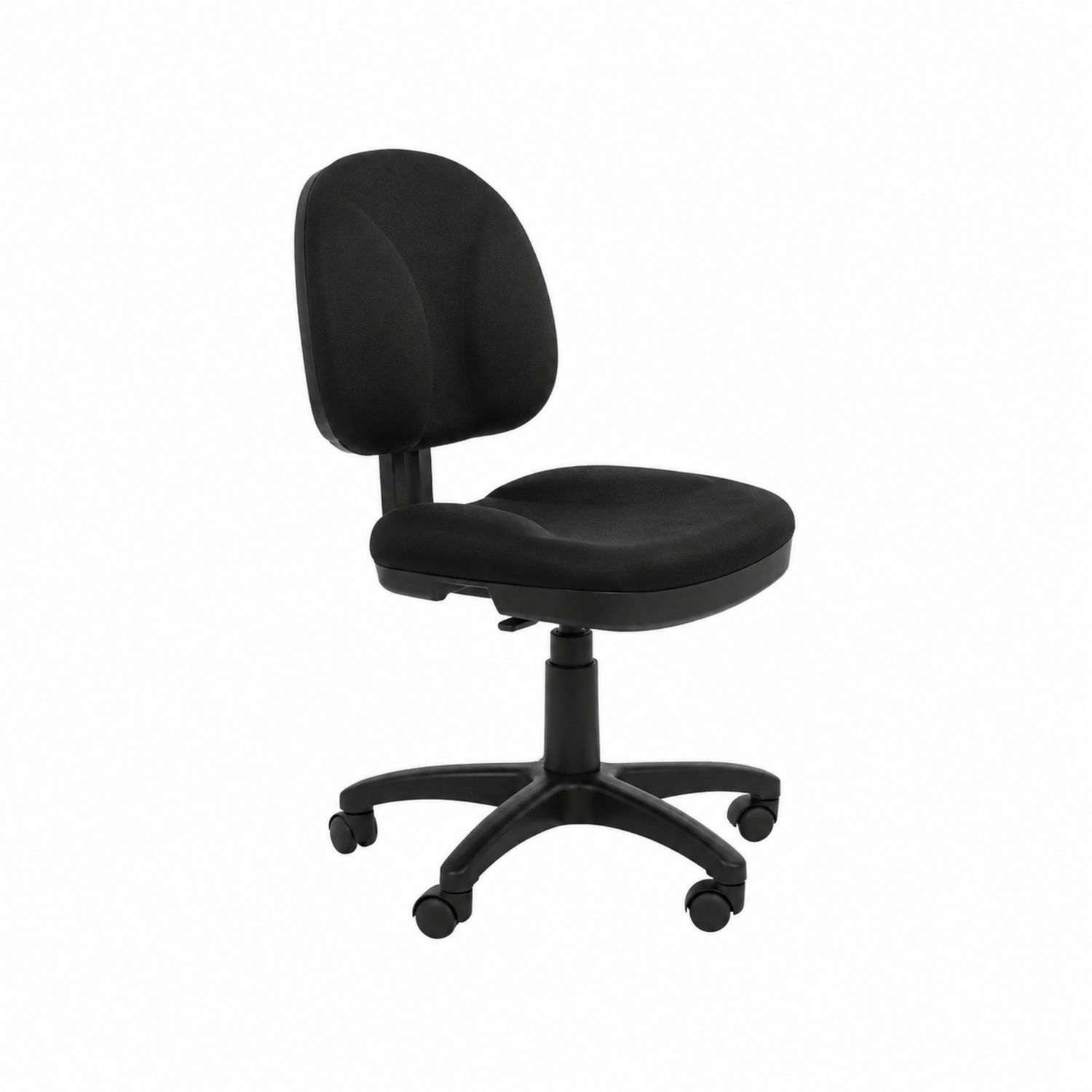 Schwarzer Bürostuhl aus Polyester mit Rollen