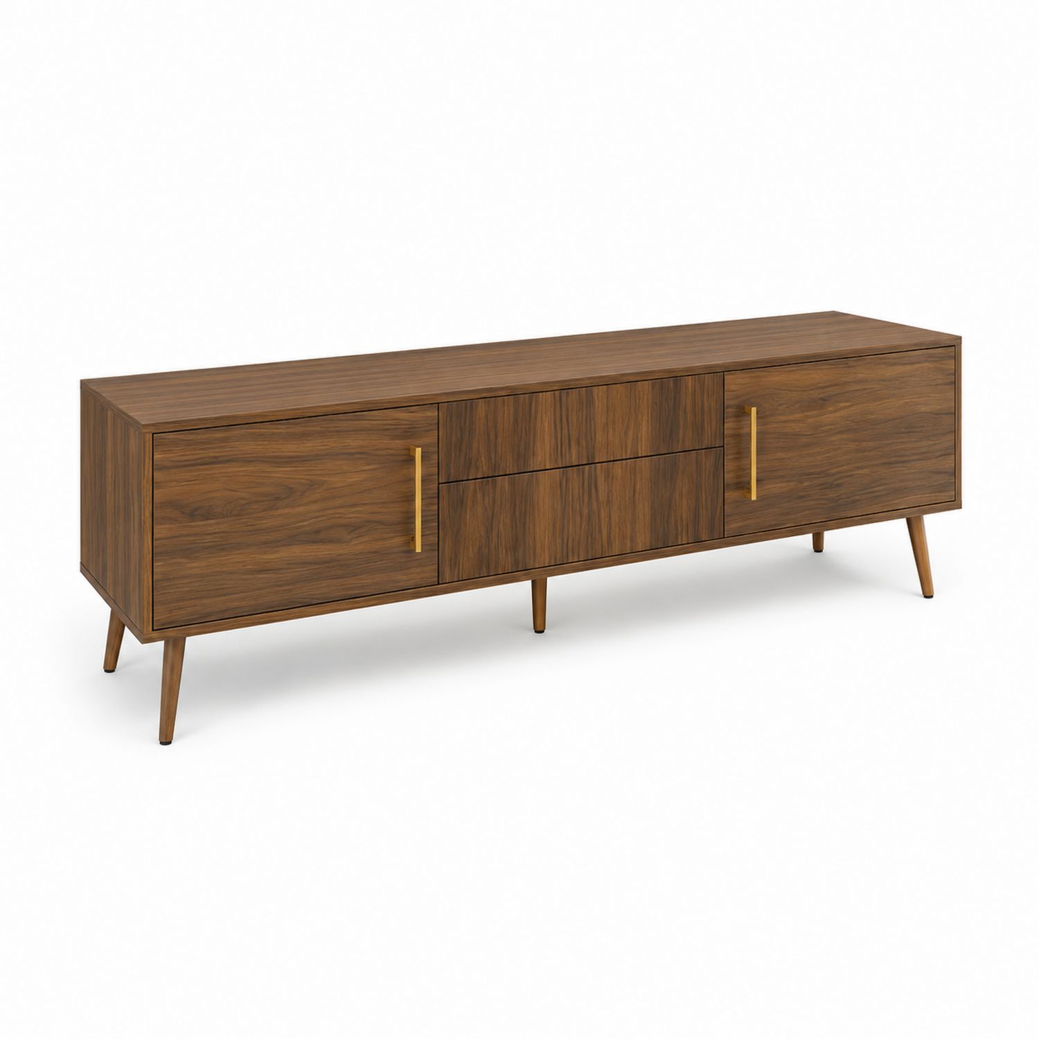TV-Schrank Holz mit Schubladen und Türen 180x40x50 cm