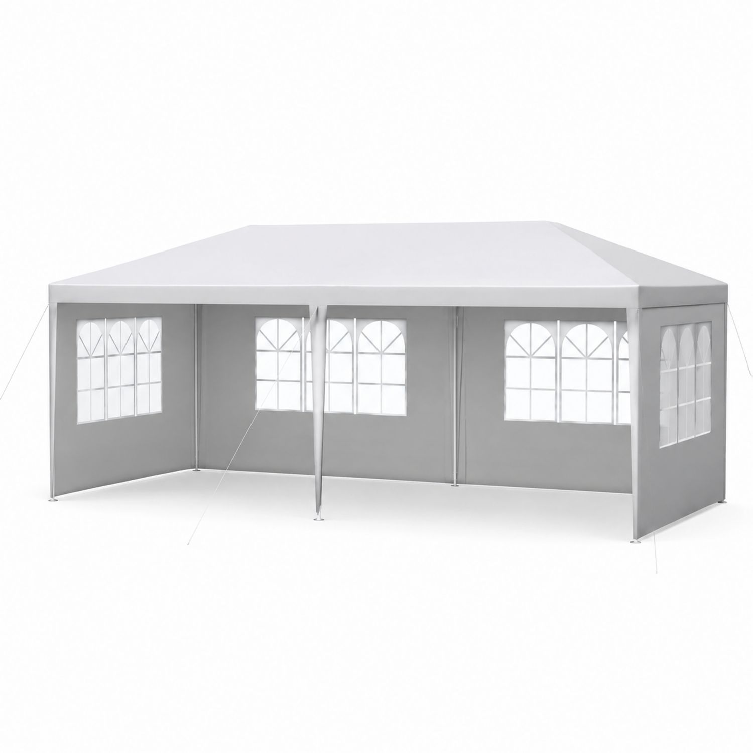 Gartenzelt Pavillon Rechteckig 6x3m Polyester Weiß