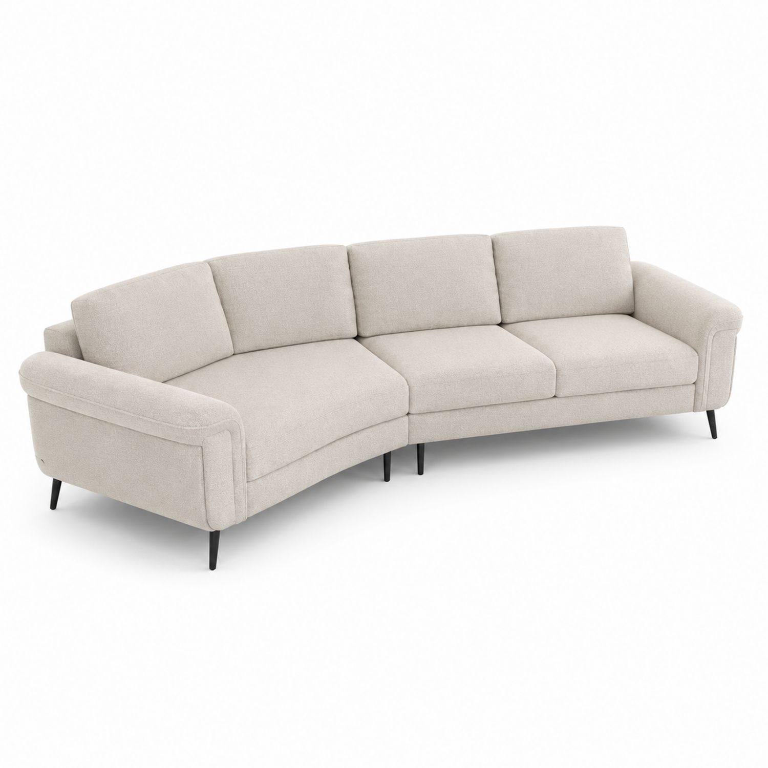 Ecksofa 280 cm Stoff Sandfarben