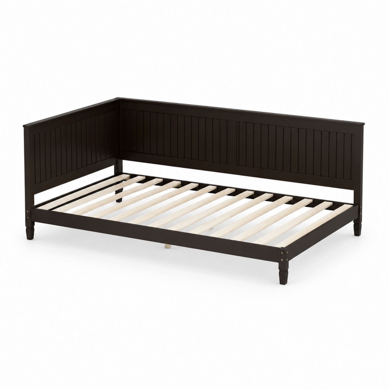 Eckbett Holz 200x90cm Schwarz