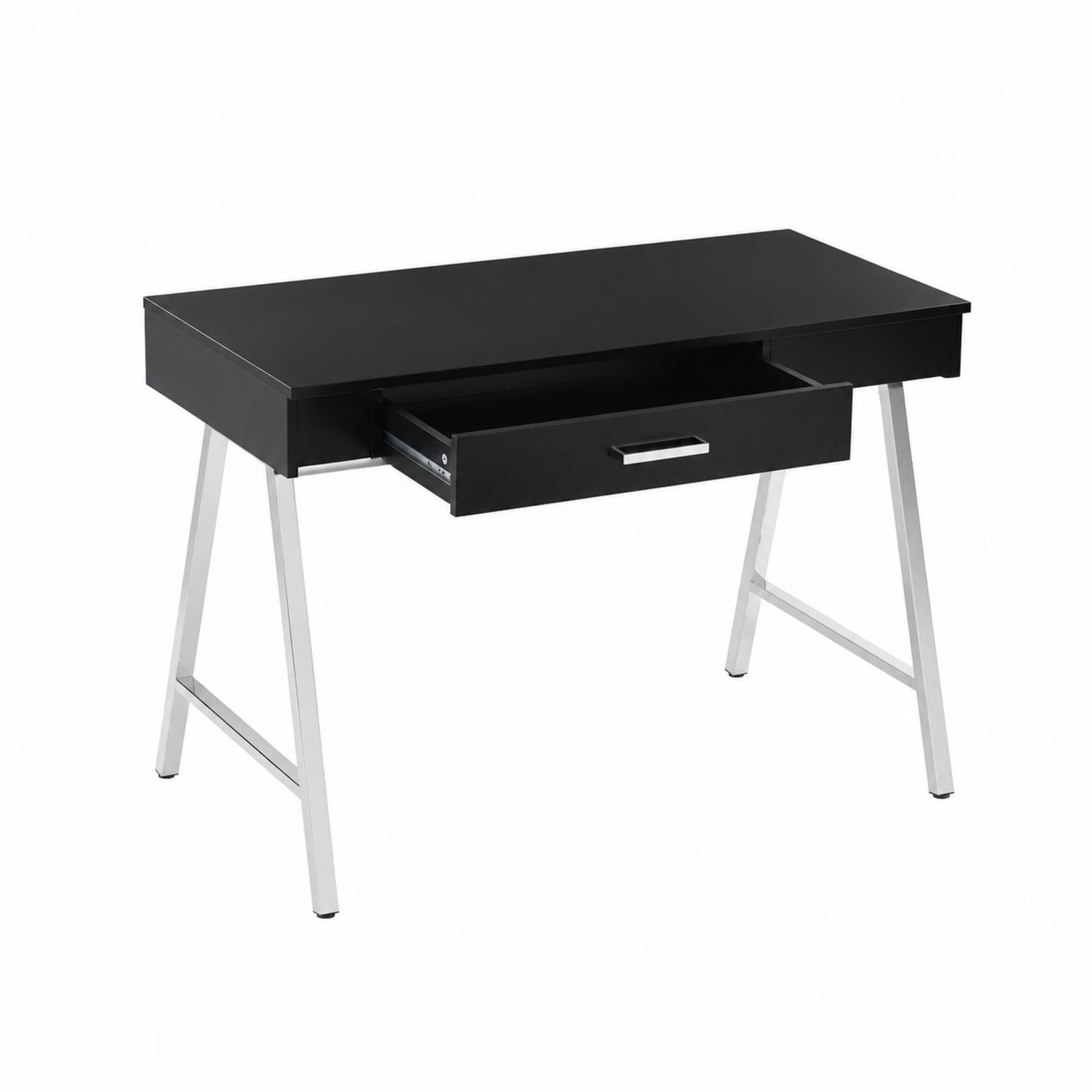 Schreibtisch mit MDF-Platte und Stahlgestell in Schwarz