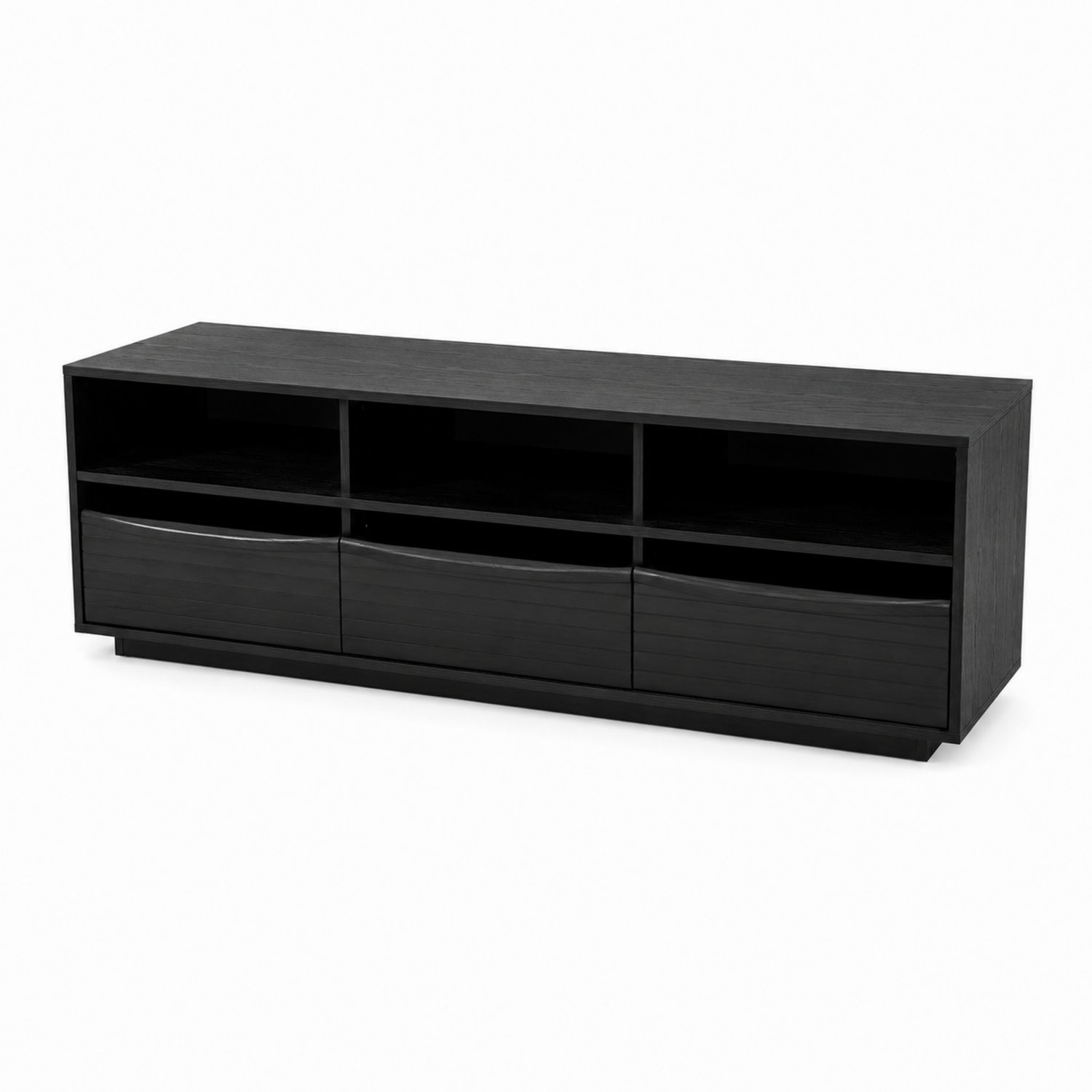 Schwarzer TV-Schrank aus MDF 150 cm