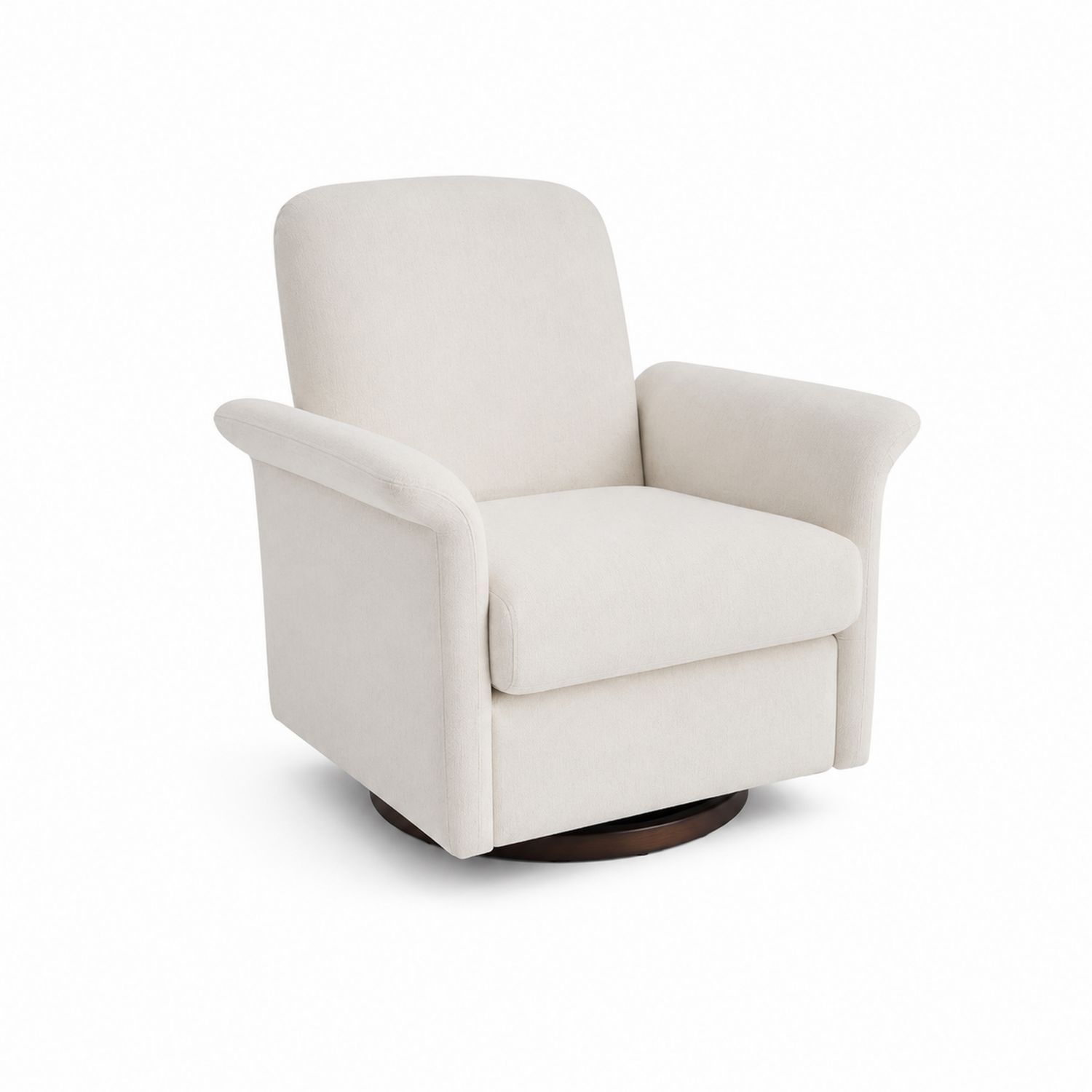 Beiger drehbarer Sessel aus Polyesterstoff