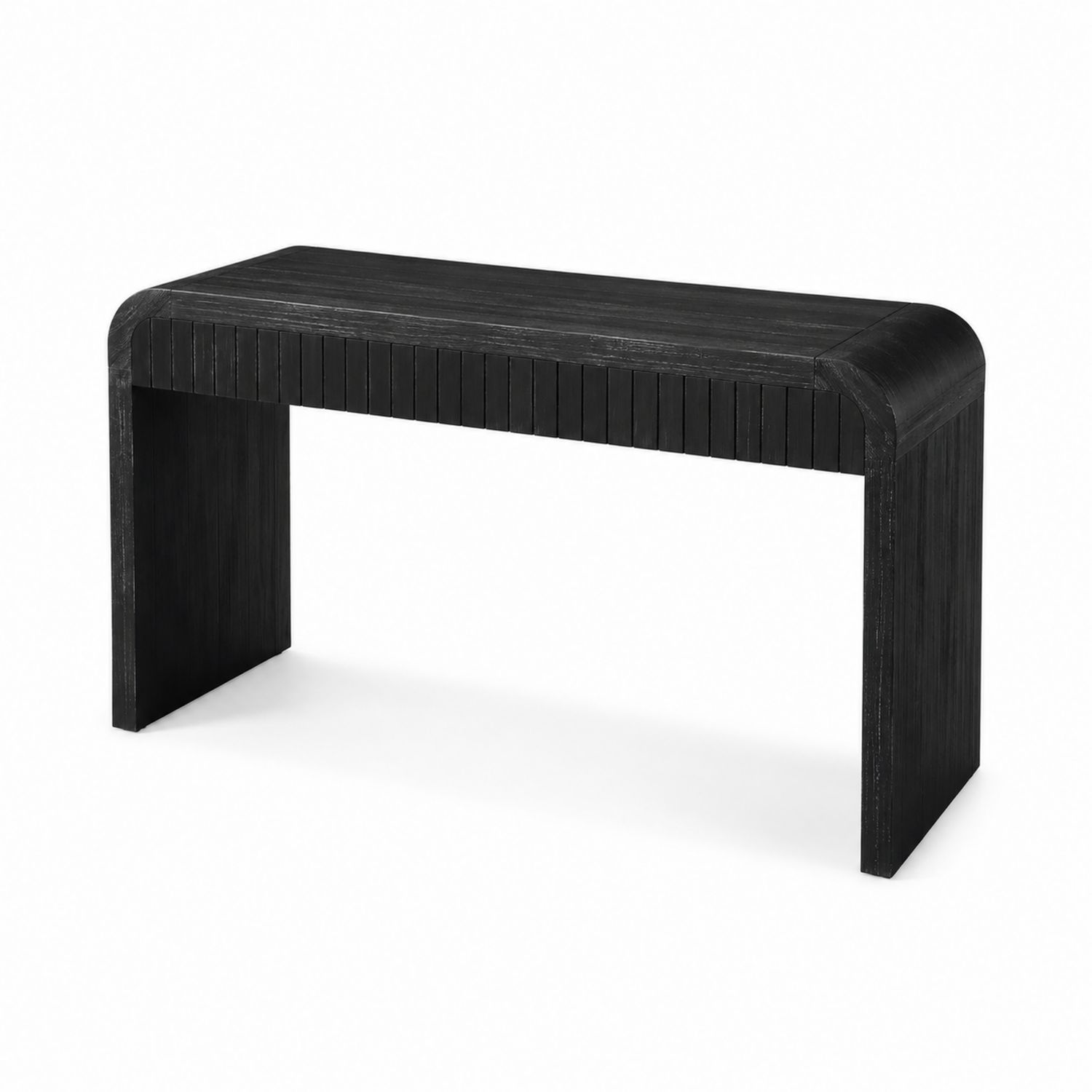 Schwarzer Holz-Konsolentisch aus Eiche 120x40x75 cm