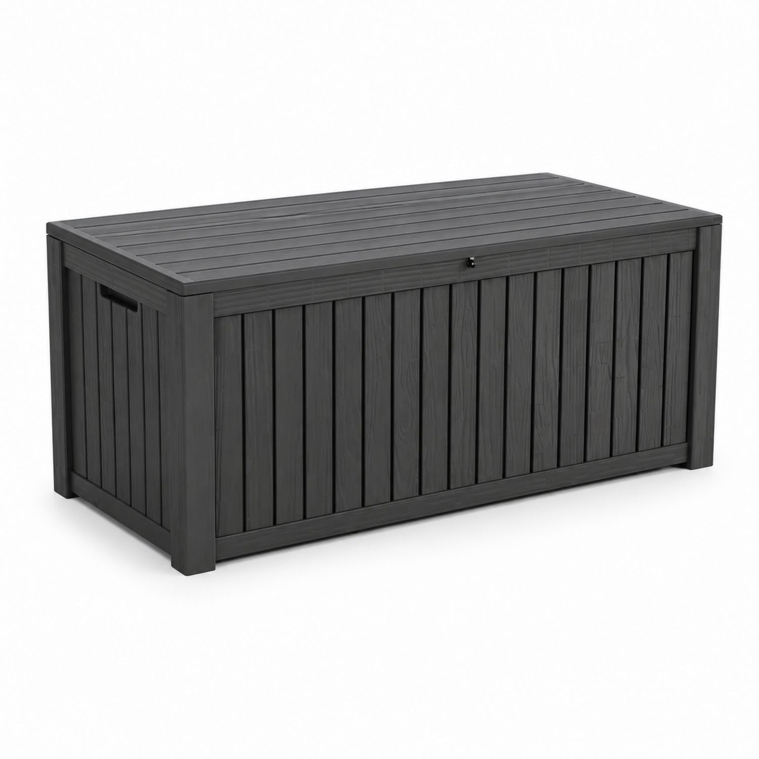 Cassapanca in Legno Plastico Grigio 120x50x60 cm