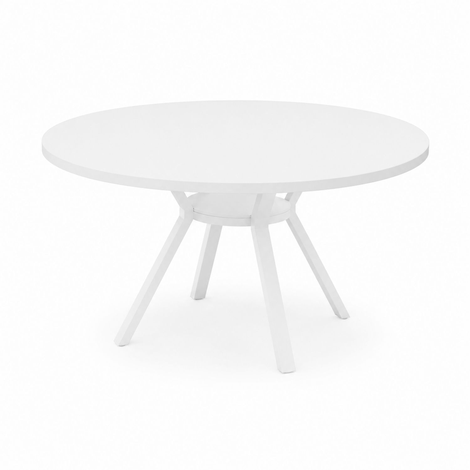 Tavolo da pranzo rotondo in MDF bianco Ø120 cm