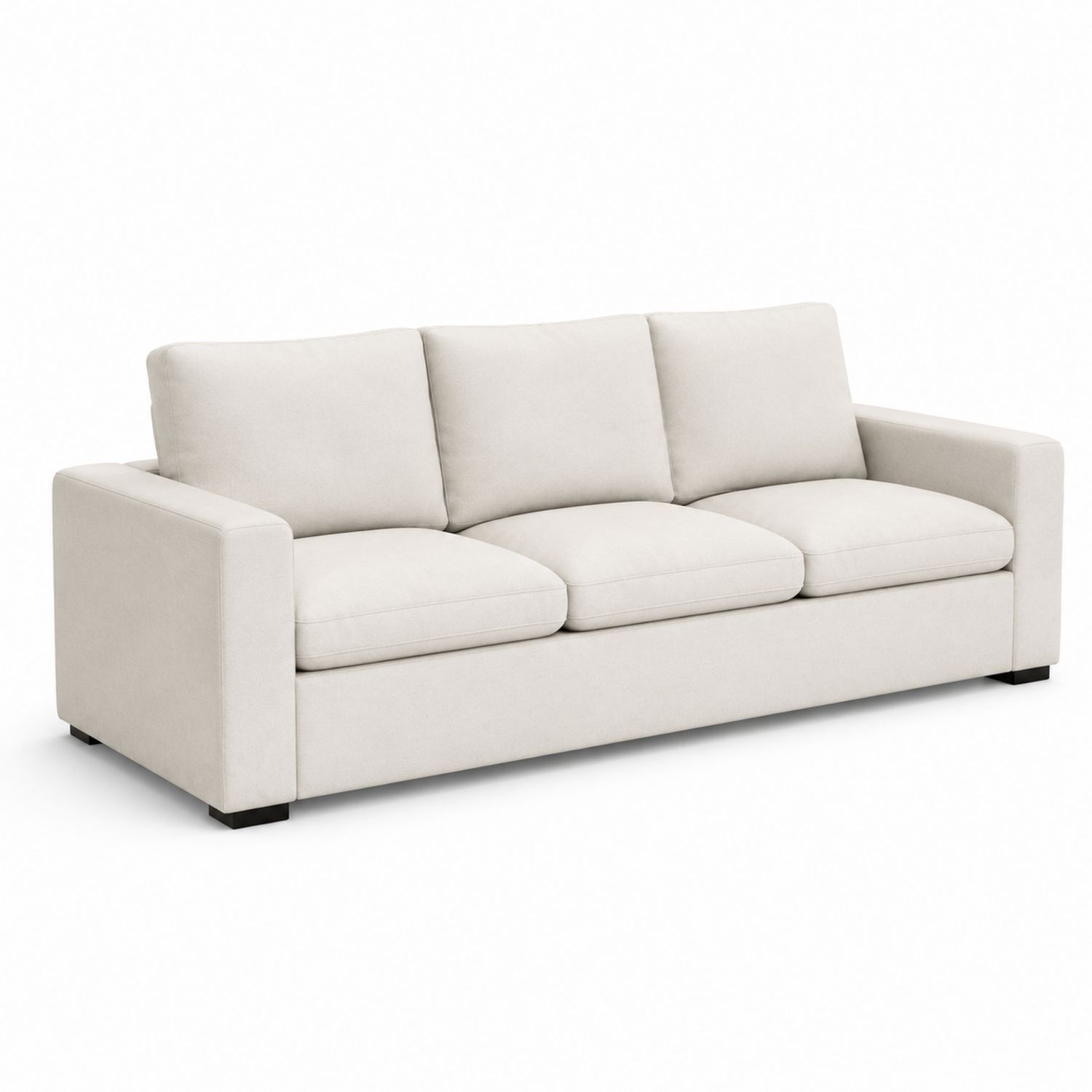 Divano a Tre Posti in Tessuto Beige